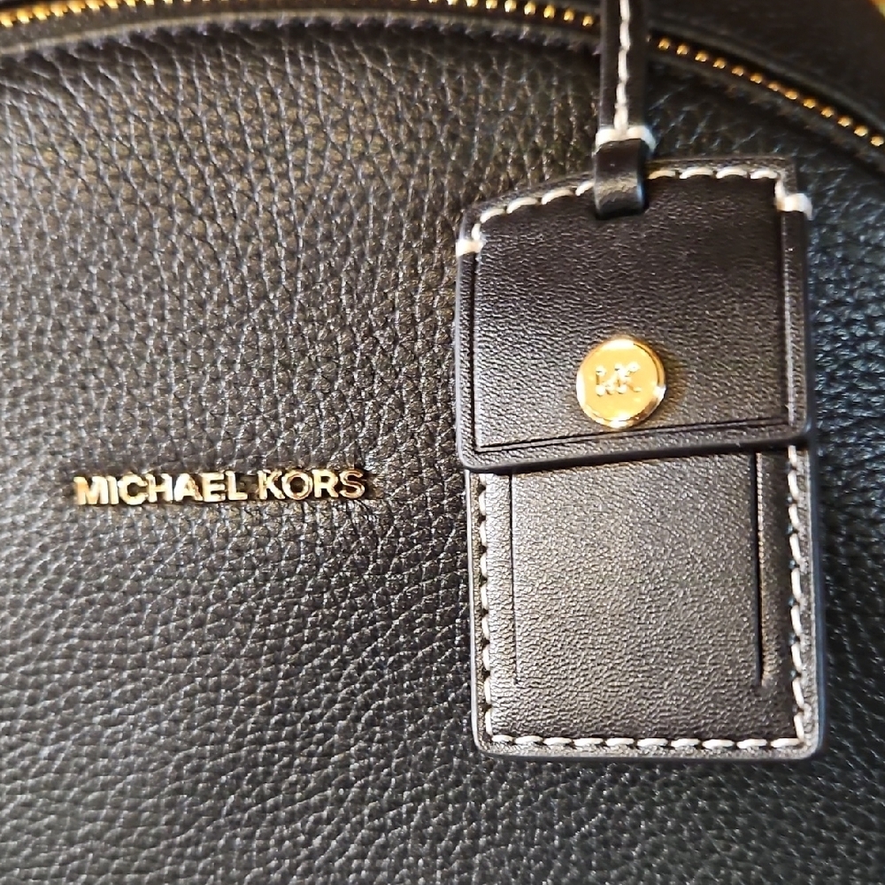 Michael Kors Black Textured Women's Backpack - Picture 2 of 14